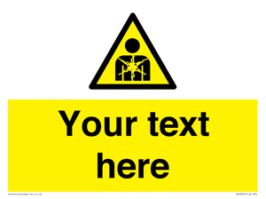 Custom Warning substance or mixture presenting a health hazard